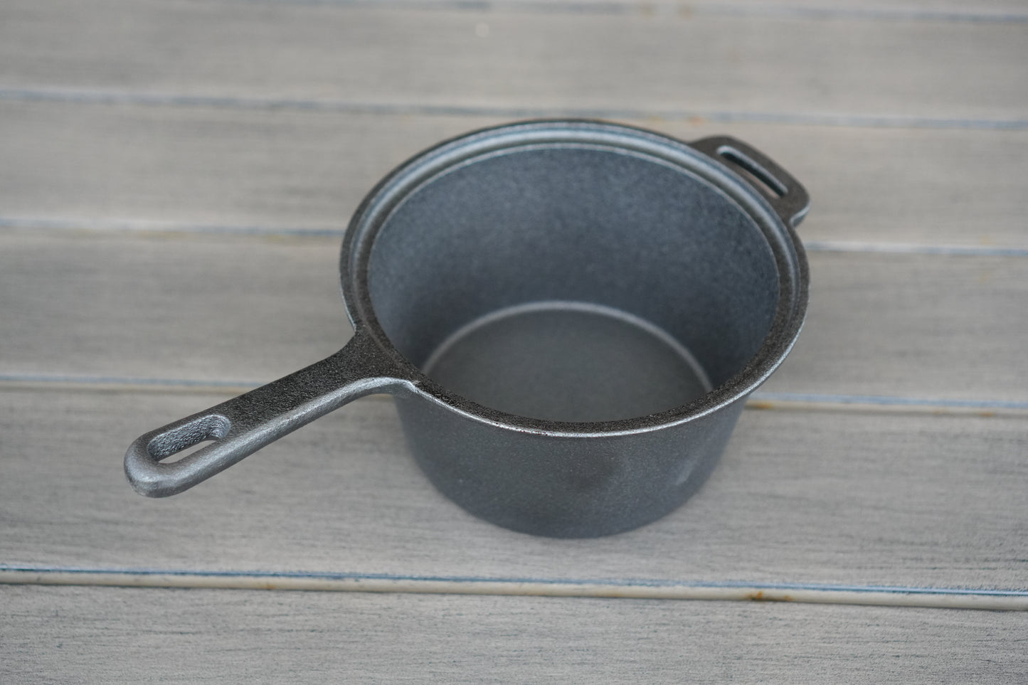 7.5 inch cast iron sauce pan product flat lay