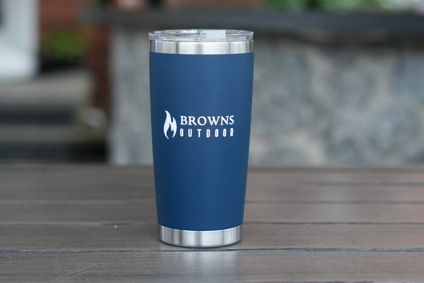 16 oz insulated tumbler in red product flat lay