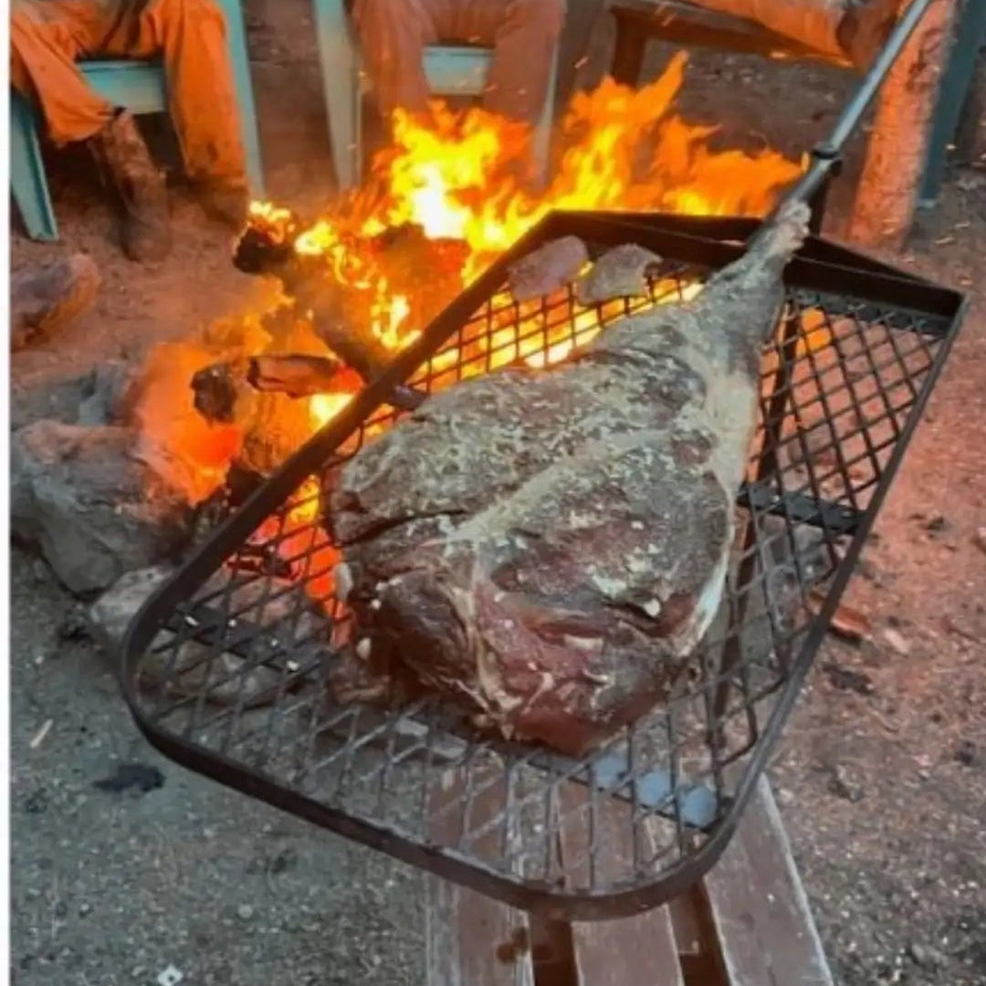 Rear quarter of Mule Deer on ANVIL Grill 
